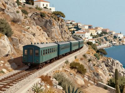 AI-generated illustration of Anacapri Funicular