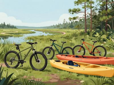 AI-generated illustration of Bici e Canoa Tours