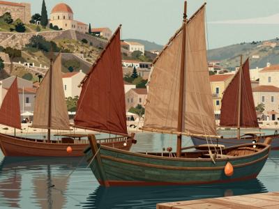 AI-generated illustration of Caruggi (Old Town Alleys)