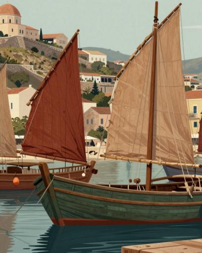 AI-generated illustration of Caruggi (Old Town Alleys)