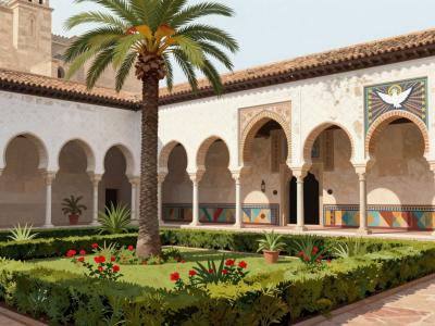 AI-generated illustration of Cloister of Paradise (Chiostro del Paradiso)
