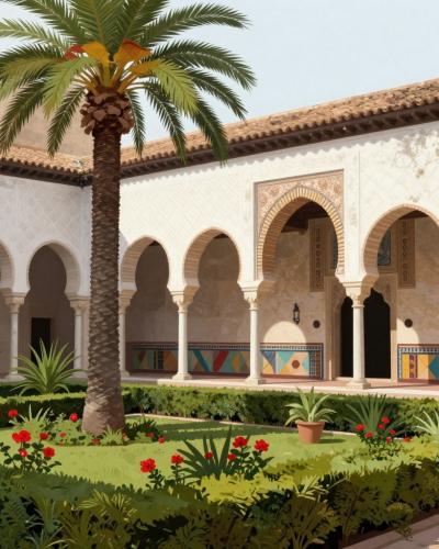 AI-generated illustration of Cloister of Paradise (Chiostro del Paradiso)