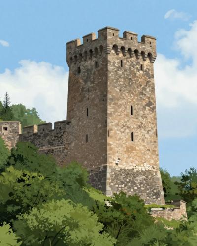 AI-generated illustration of Giardino del Baluardo