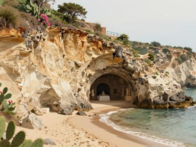 AI-generated illustration of Grotta di Tiberio (Grotta di Nerone)