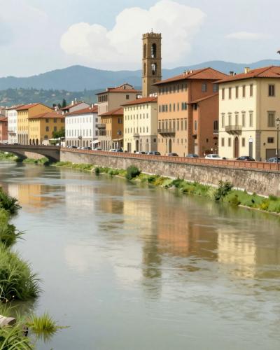 AI-generated illustration of Lungarni (Arno River Banks)
