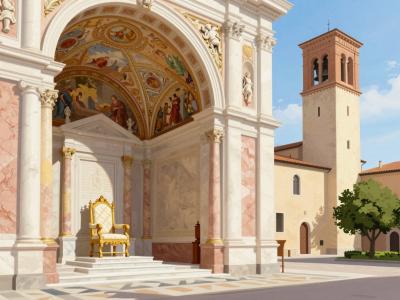 AI-generated illustration of Sorrento Cathedral (Duomo di Sorrento)
