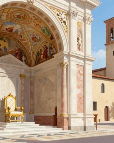 AI-generated illustration of Sorrento Cathedral (Duomo di Sorrento)