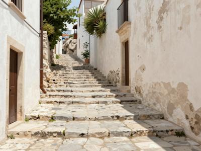 AI-generated illustration of Sperlonga Old Town (Centro Storico)