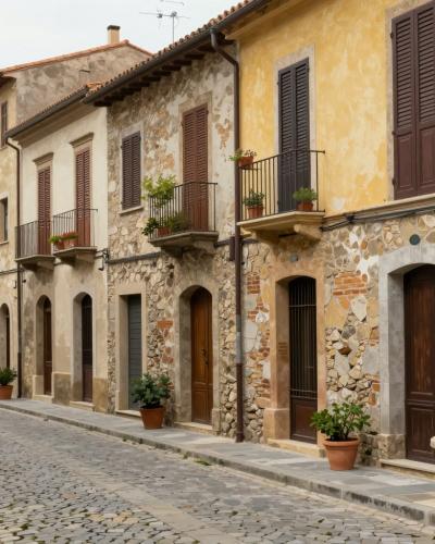 AI-generated illustration of Viterbo Old Town (Centro Storico)