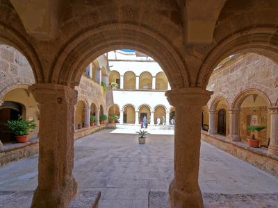 The arcaded cloister of San Francesco in Alghero