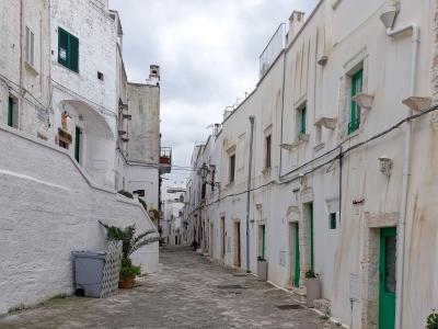 A whitewashed lane in Ostuni's old town