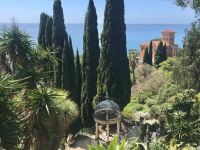 Cypresses and sea views in the Hanbury Botanical Gardens