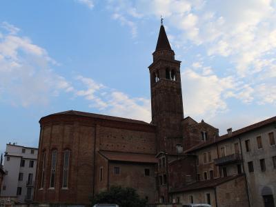 The Gothic church of Santa Corona and its bell tower in Vicenza
