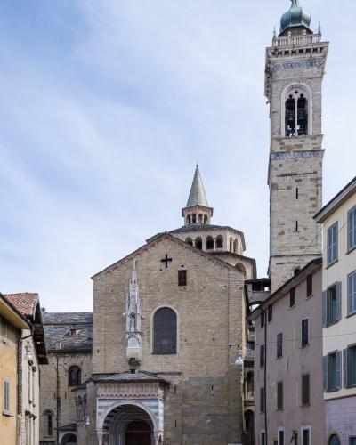 Santa Maria Maggiore and its bell tower in Bergamo's Città Alta