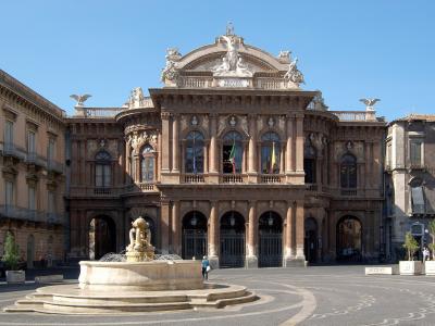 The facade of the Teatro Massimo Bellini, Catania