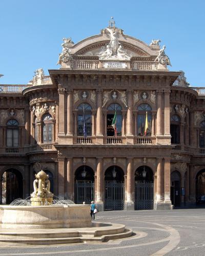 The facade of the Teatro Massimo Bellini, Catania