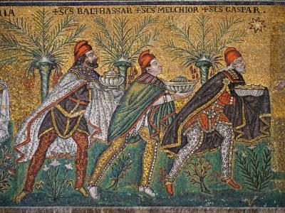 The procession of the Magi mosaic in Sant'Apollinare Nuovo, Ravenna
