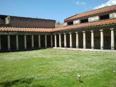 The colonnaded garden of the Villa of Poppaea at Oplontis