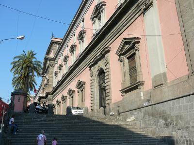 The facade of the National Archaeological Museum of Naples