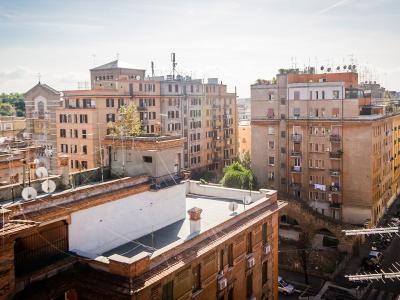 The rooftops of the Testaccio district in Rome