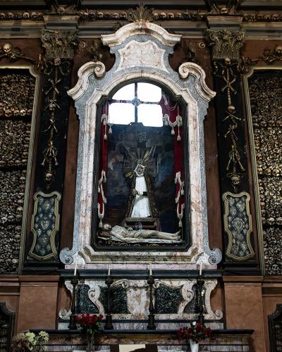The bone-lined ossuary chapel of San Bernardino alle Ossa, Milan